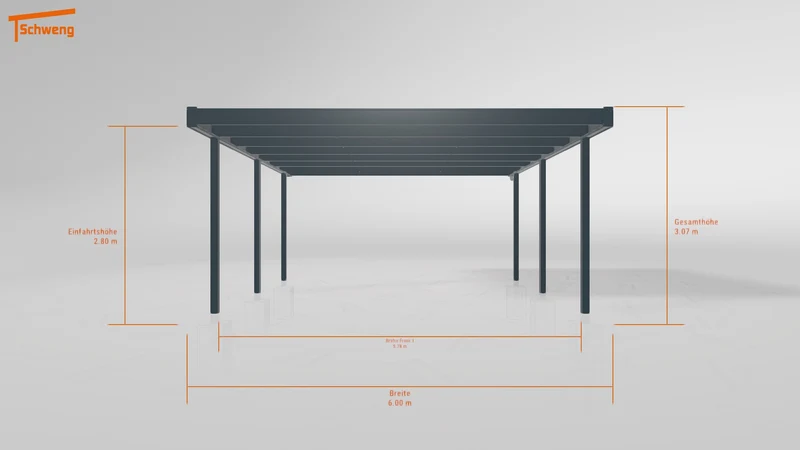 #DE Schweng Flachdachcarport C600 (ID 335483)