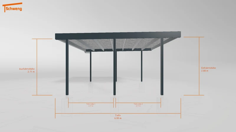 #DE Schweng Flachdachcarport C600 (ID 335483)