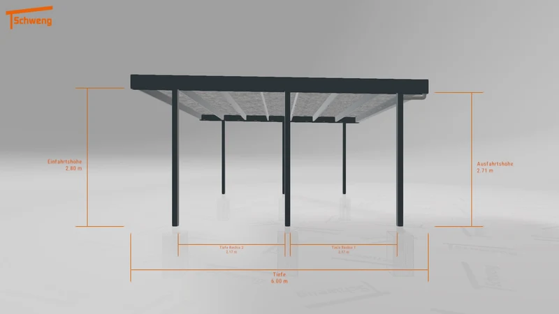 #DE Schweng Flachdachcarport C600 (ID 335483)