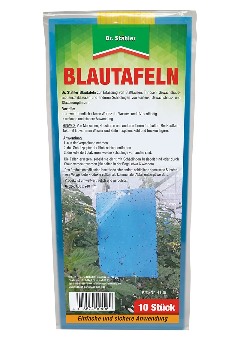 Dr. Stähler Blautafeln – 10 Stück, 100 × 240 mm