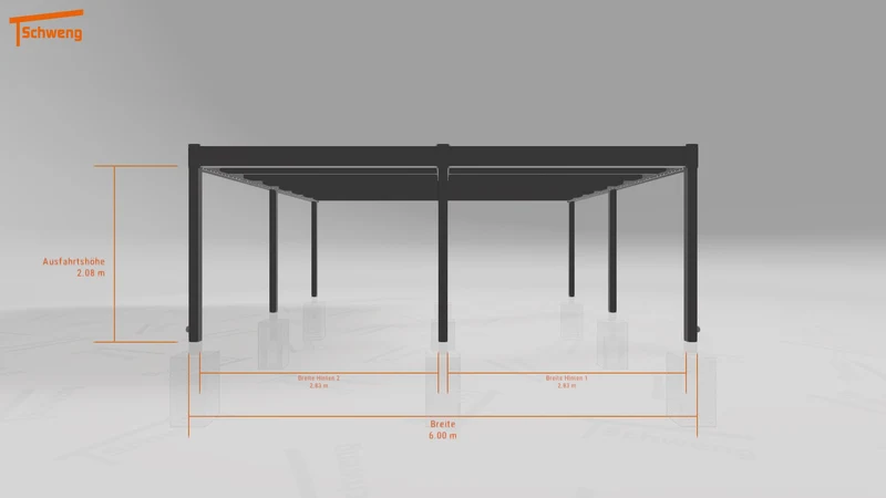 #DE Schweng Flachdachcarport C600 (ID 3354g3) #MTG