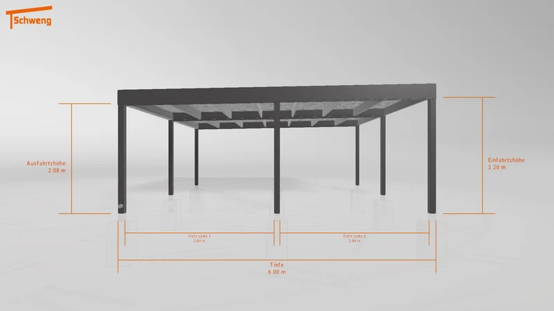 #DE Schweng Flachdachcarport C600 (ID 3354g3) #MTG