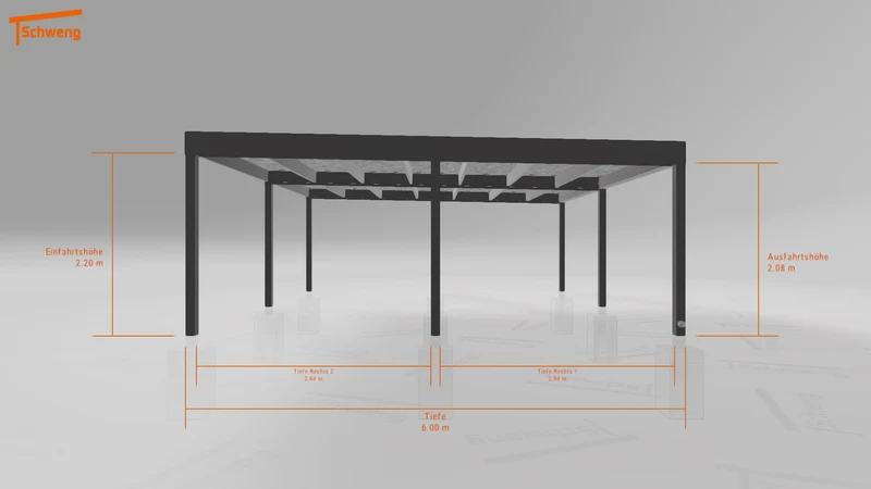 #DE Schweng Flachdachcarport C600 (ID 3354g3) #MTG
