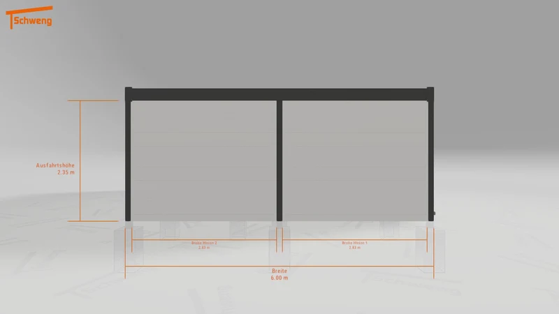 #DE Schweng Flachdachcarport C600+ (ID n5y2nr)