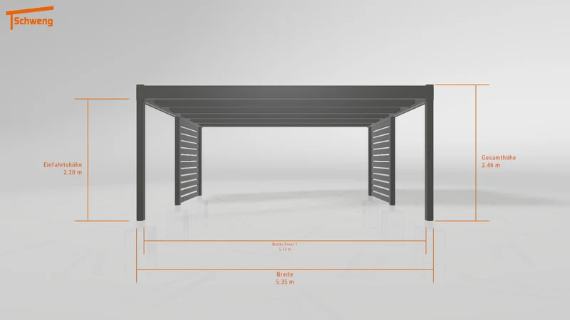 #DE Schweng Flachdachcarport C600+ (ID x7pb39)