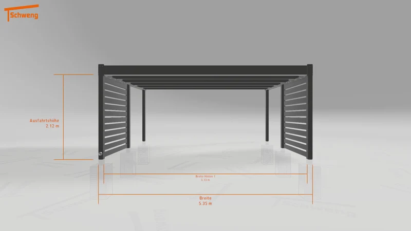 #DE Schweng Flachdachcarport C600+ (ID x7pb39)