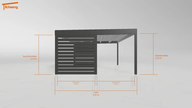 #DE Schweng Flachdachcarport C600+ (ID x7pb39)