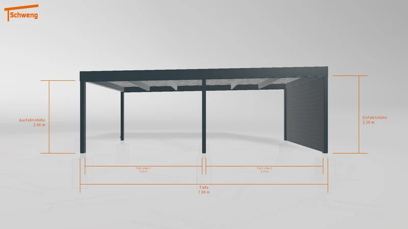 #DE Schweng Flachdachcarport C600 (ID ygvx2r)