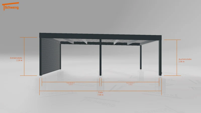 #DE Schweng Flachdachcarport C600 (ID ygvx2r)