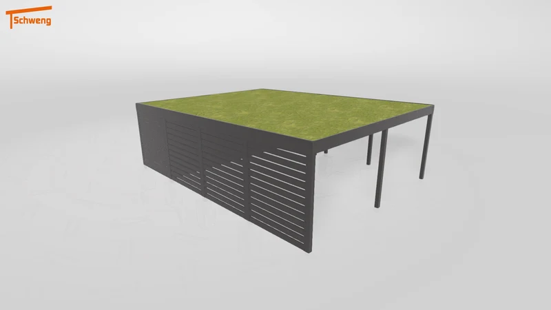 #DE Schweng Flachdachcarport C600+ (ID 3354rq) #MTG