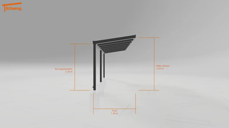 #DE Schweng Terrassenüberdachung S400 (ID qdxgjn)