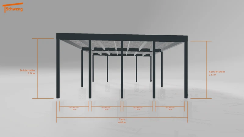 #DE Schweng Flachdachcarport C600+ (ID g72j7m) #MTG