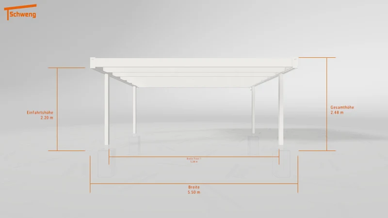 #DE Schweng Flachdachcarport C600 (ID g72j3d)