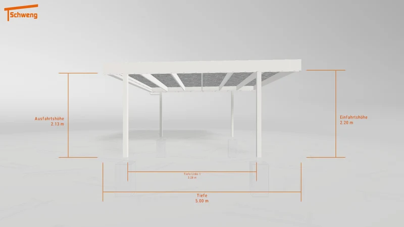 #DE Schweng Flachdachcarport C600 (ID g72j3d)