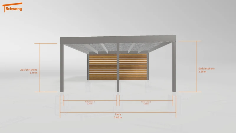 #AT Schweng Flachdachcarport C600 (ID dv4bd3)