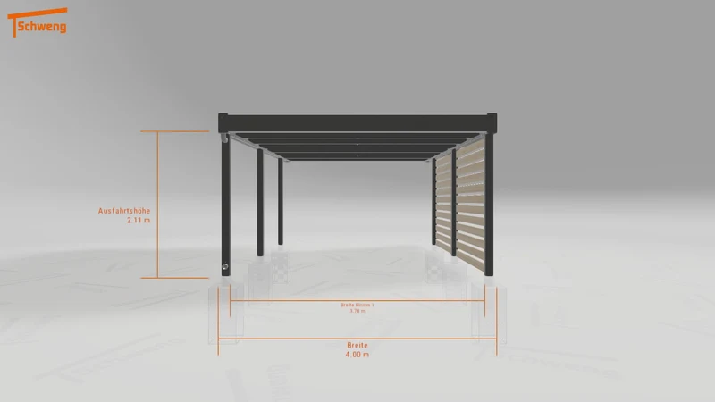 #DE Schweng Flachdachcarport C600 (ID jj4qjp)
