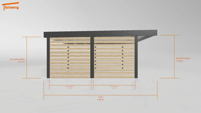 #DE Schweng Flachdachcarport C600 (ID jj4qjp)