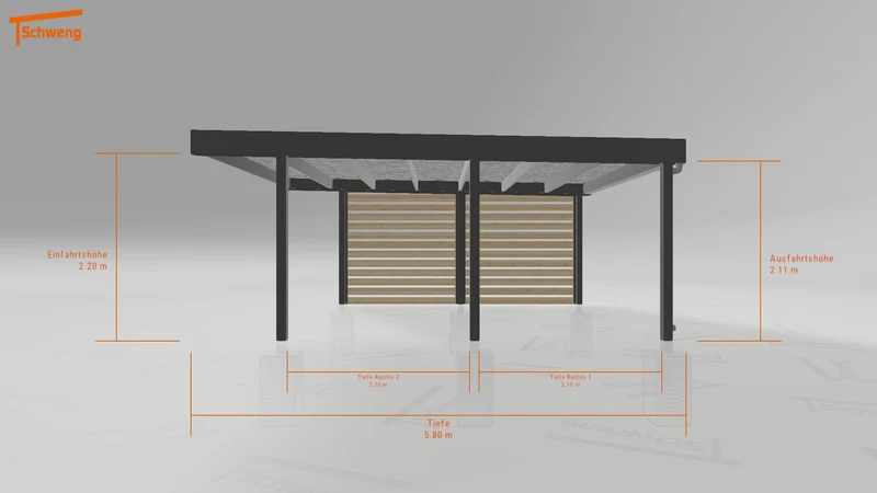 #DE Schweng Flachdachcarport C600 (ID jj4qjp)