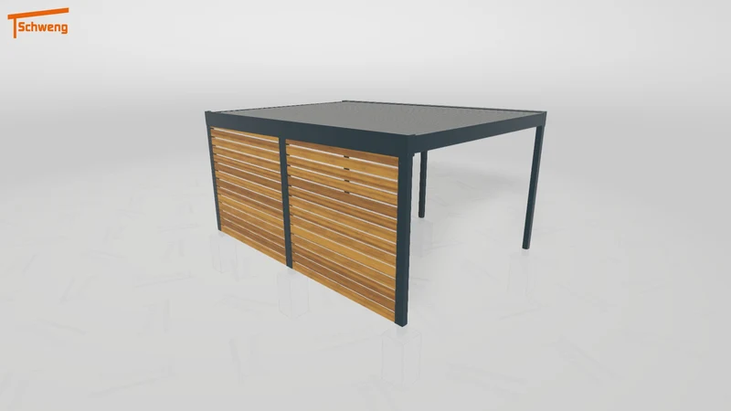 #DE Schweng Flachdachcarport C600 (ID jj4qqb)