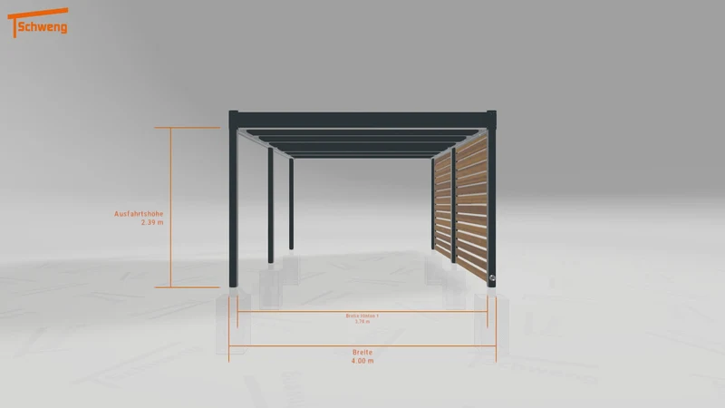 #DE Schweng Flachdachcarport C600 (ID jj4qqb)