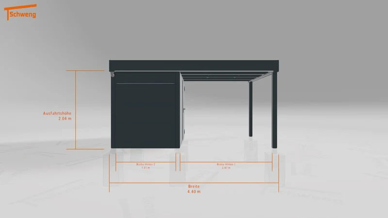 #DE Schweng Flachdachcarport C600+ (ID 85233n) #MTG