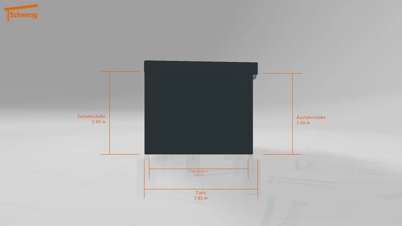 #DE Schweng Flachdachcarport C600+ (ID 85233n) #MTG