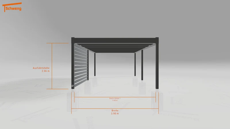 #DE Schweng Flachdachcarport C600 (ID 3354dq) #MTG