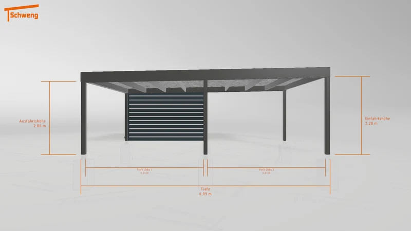 #DE Schweng Flachdachcarport C600 (ID 3354dq) #MTG