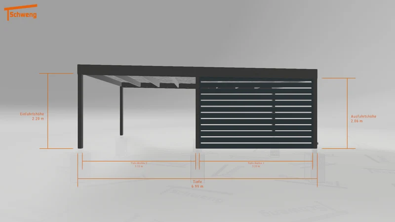 #DE Schweng Flachdachcarport C600 (ID 3354dq) #MTG