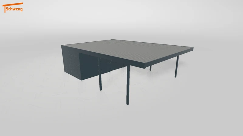 #DE Schweng Flachdachcarport C600+ (ID mj2zmg)