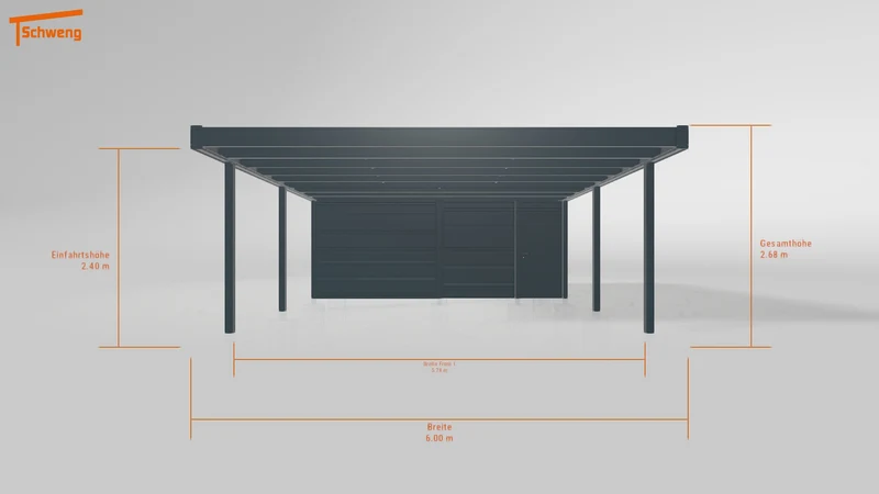 #DE Schweng Flachdachcarport C600+ (ID mj2zmg)