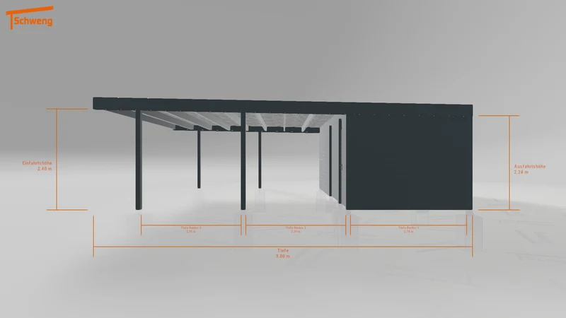 #DE Schweng Flachdachcarport C600+ (ID mj2zmg)