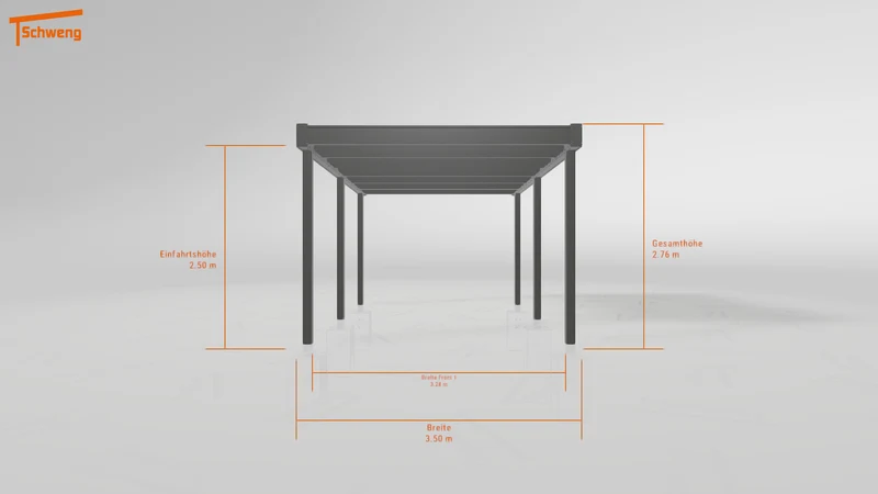 #AT Schweng Flachdachcarport C600+ (ID 42wd39)
