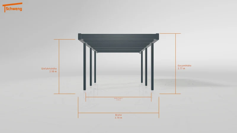 #DE Schweng Flachdachcarport C600 (ID pbpk2z)