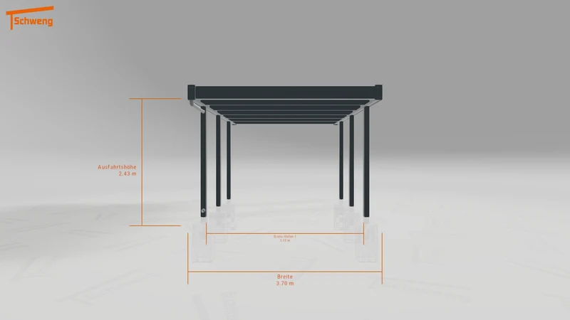#DE Schweng Flachdachcarport C600 (ID pbpk2z)