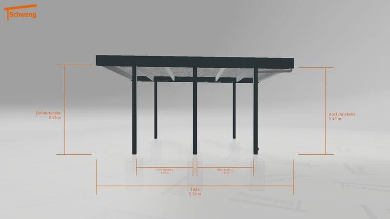 #DE Schweng Flachdachcarport C600 (ID pbpk2z)