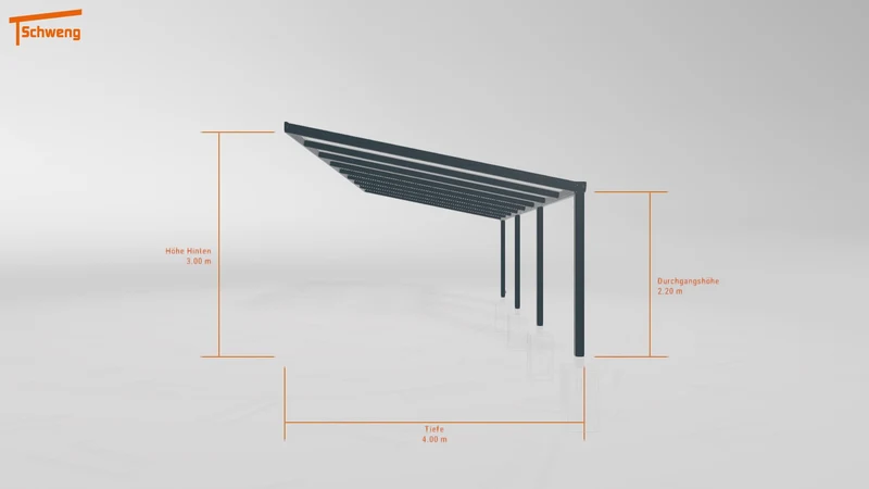 #DE Schweng Terrassenüberdachung S400 (ID qdxgbk)