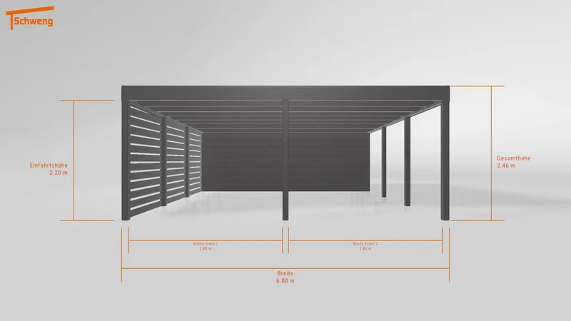 #DE Schweng Flachdachcarport C600+ (ID k24b85) #MTG