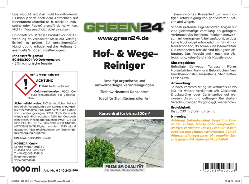 Hof- und Wegereiniger-Konzentrat