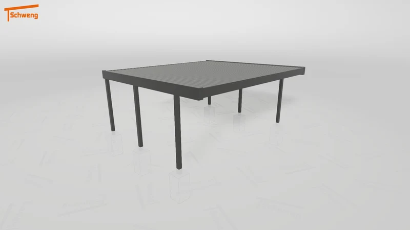 #DE Schweng Flachdachcarport C600+ (ID v478q3)