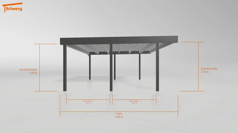 #DE Schweng Flachdachcarport C600+ (ID v478q3)