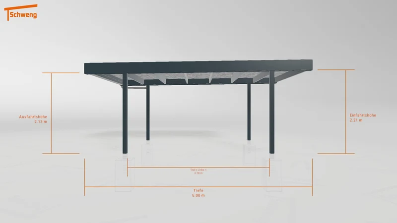 #DE Schweng Flachdachcarport C600+ (ID qdvrry)