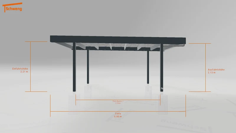 #DE Schweng Flachdachcarport C600+ (ID qdvrry)