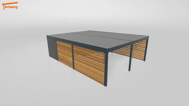 #DE Schweng Flachdachcarport C600 (ID 5m97d3) #MTG
