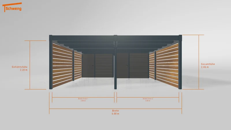 #DE Schweng Flachdachcarport C600 (ID 5m97d3) #MTG