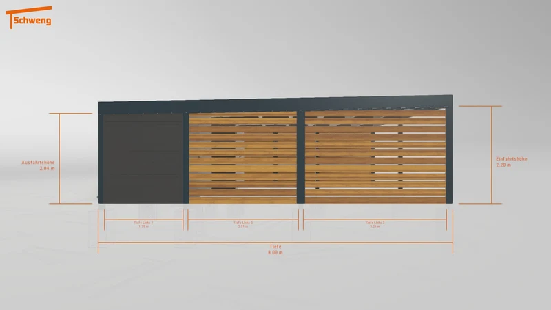 #DE Schweng Flachdachcarport C600 (ID 5m97d3) #MTG