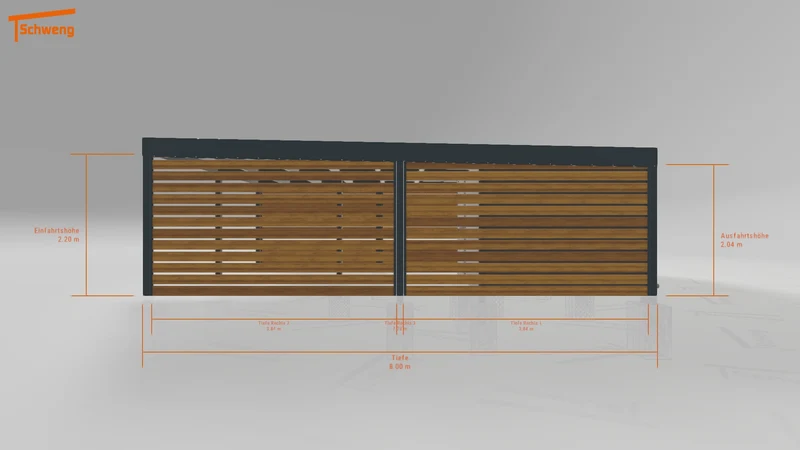 #DE Schweng Flachdachcarport C600 (ID 5m97d3) #MTG