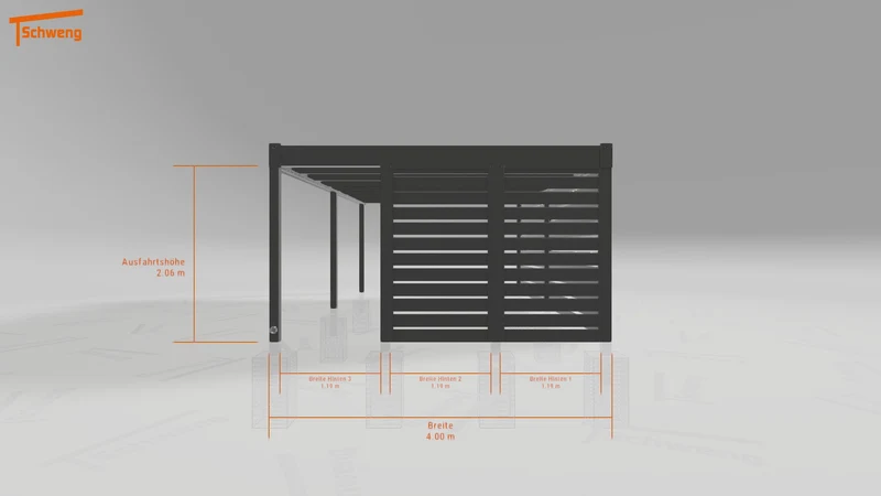 #DE Schweng Flachdachcarport C600 (ID rjryxm) #MTG