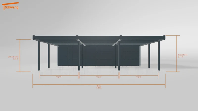 #DE Schweng Flachdachcarport C600+ (ID g7pdv2) #MTG