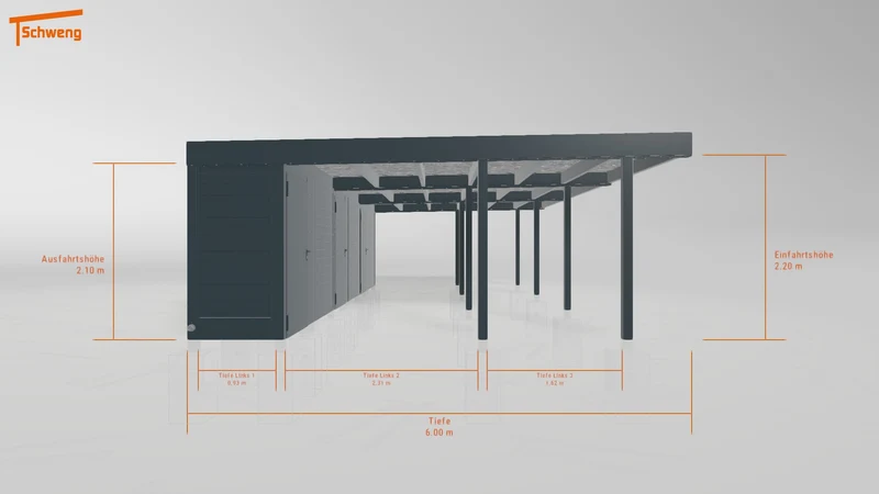 #DE Schweng Flachdachcarport C600+ (ID g7pdv2) #MTG